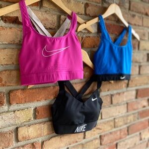 Nike Sports Bras - Women’s XS -Bundle - Pink, Blue, Black